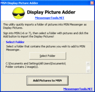 MSN Display Picture Adder screenshot